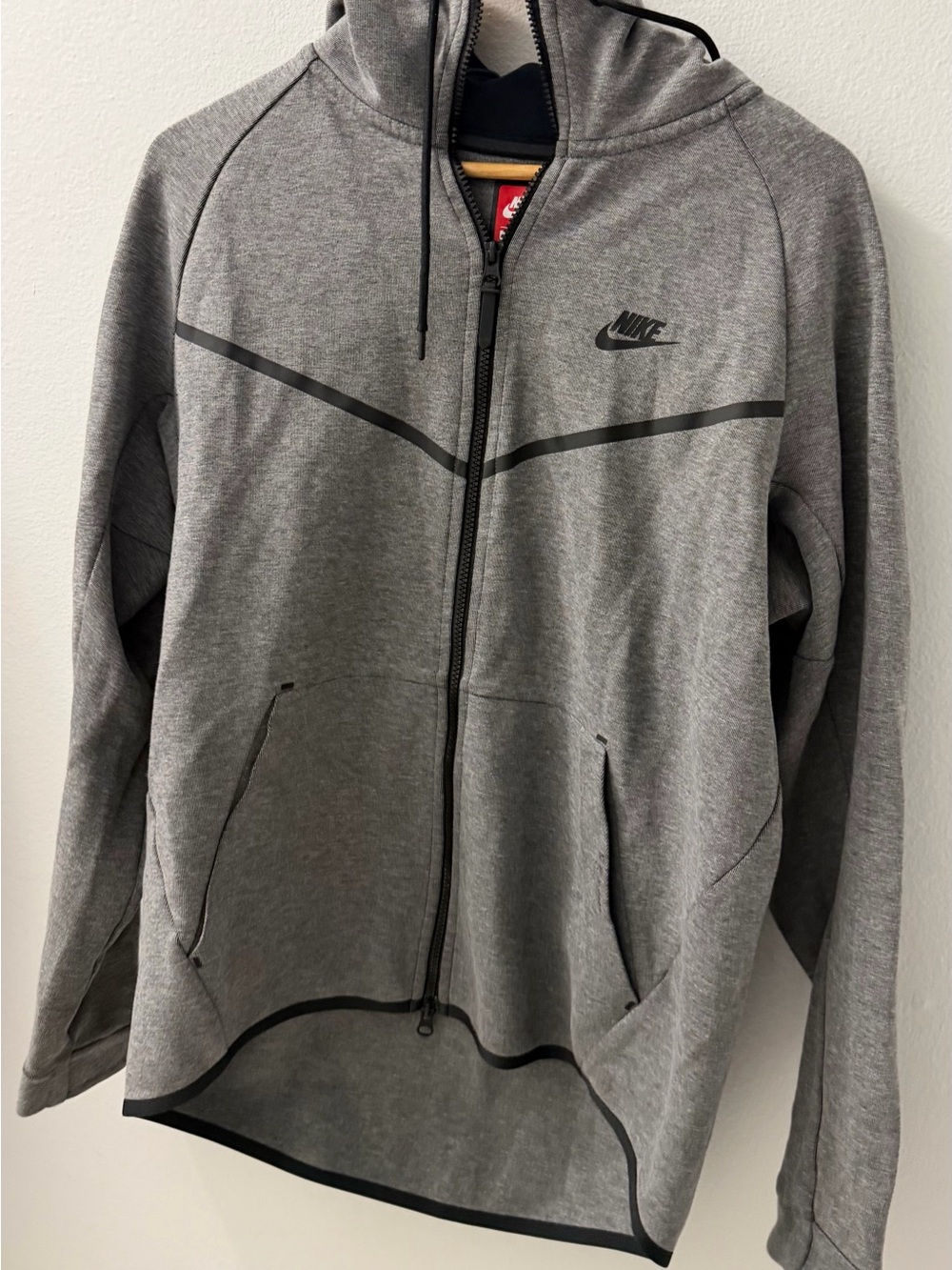 Nike Tech Men's Light Gray Hooded Zip Jacket